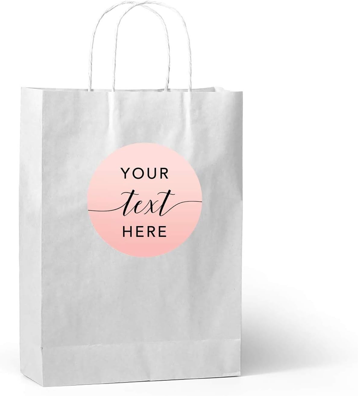 Andaz Press Personalized Blush Pink Rose Elegant Party Collection, Round Circle Label Stickers
