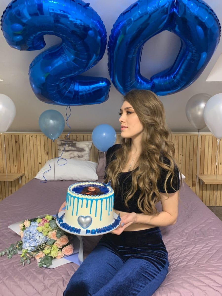 Night Blue 40 Inch 0 Number Balloons, 0 Decorations for 10 20 30 40 50 60 70 80 90 100 Birthday