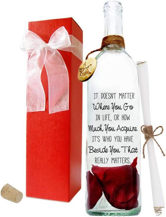 MESSAGE IN A BOTTLE ® "CONTENT Personalized Gift for Him or Her