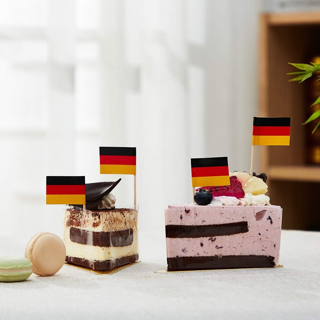 German Flag Germany Flag, Small Mini German Toothpick Flags for Food, Cupcakes, Cocktails