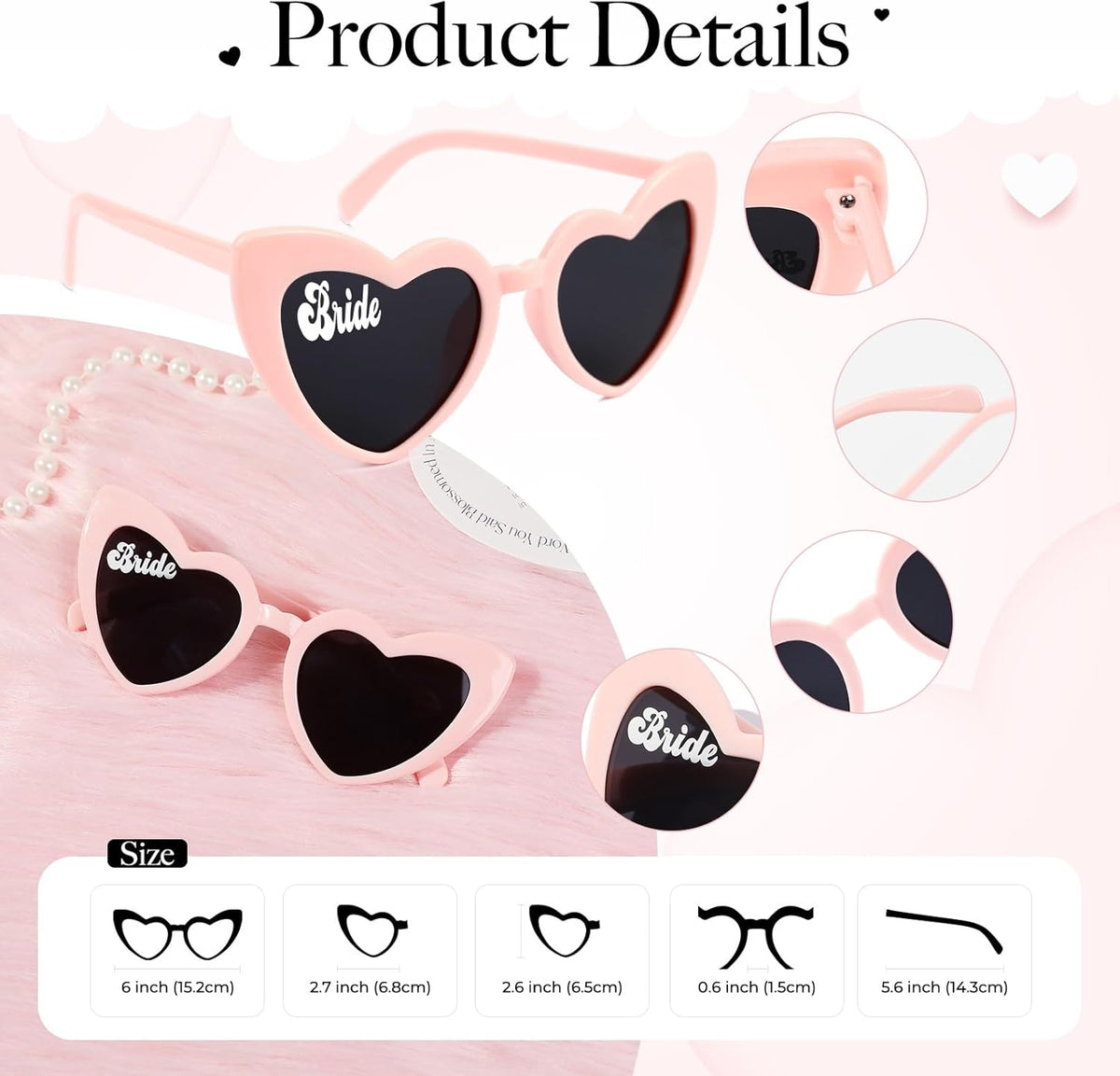 YOGFIT Heart Sunglasses for Women Fashion Classic Love Eye Protection Sunglasses Vintage Cute Heart