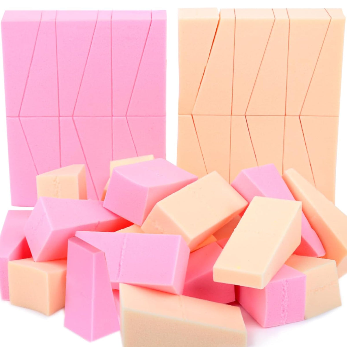 Teenitor 48 Pieces Makeup Sponge Blender For Face Curve Blending, Latex Free Small Wedge Shaped