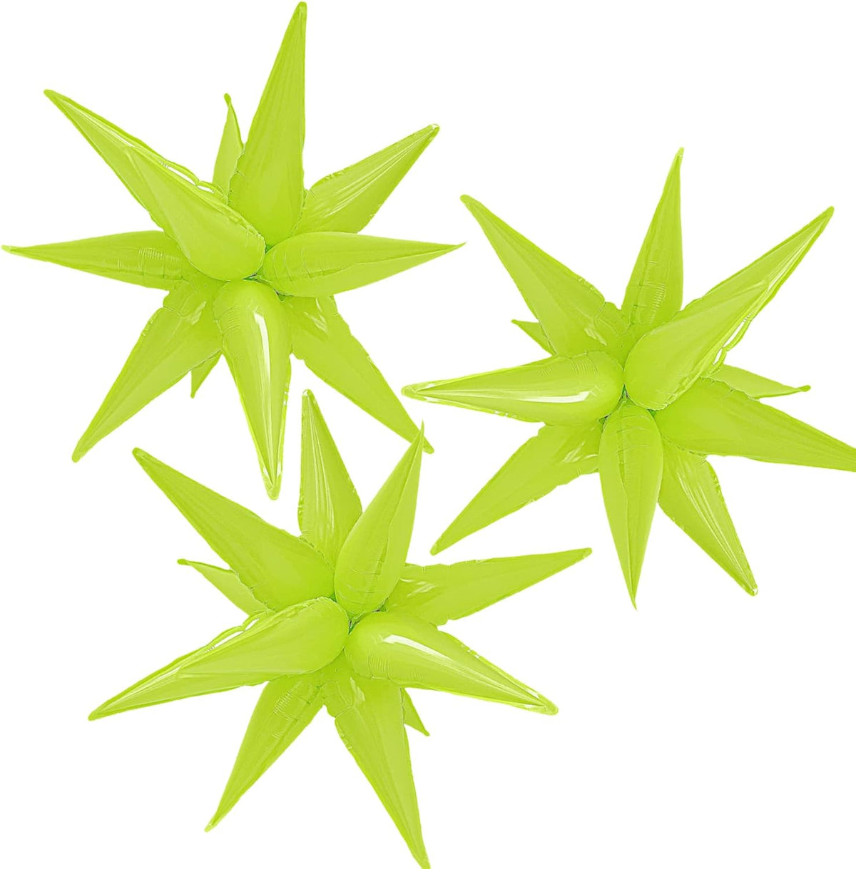 3pcs 26inch macaron green Star foil balloons.macaron green Explosion star burst star balloon-Spike