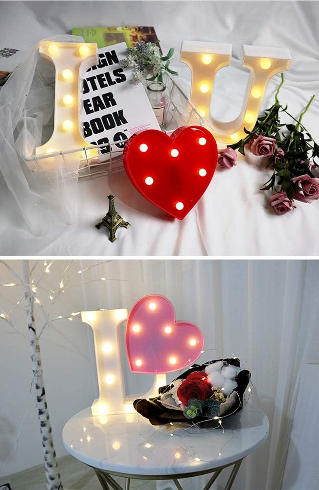 MUMUXI Marquee Light Up Letters | Large Light Up Numbers | Battery Powered and Bright with Every