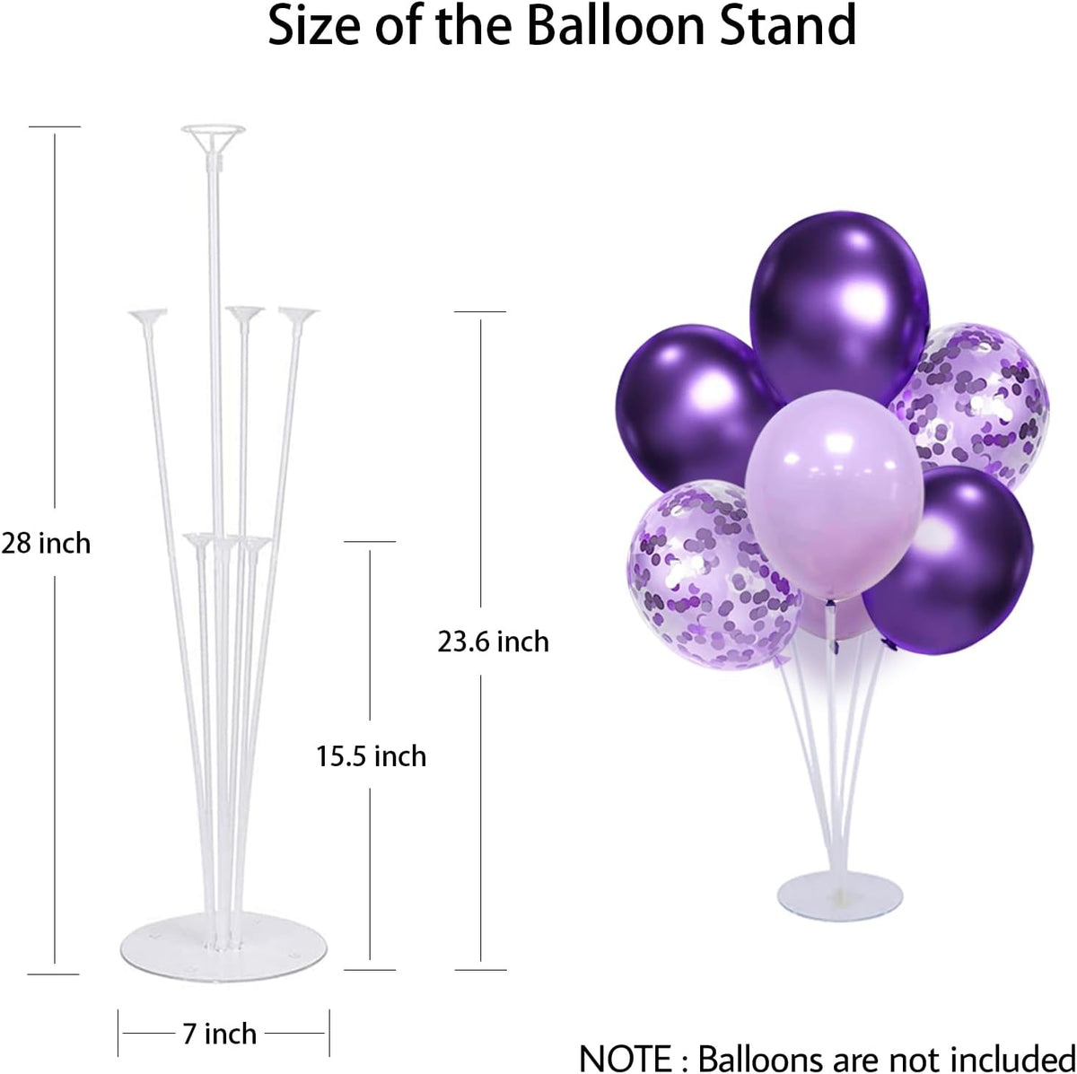 8 Set Balloon Stand Kit - Balloon Sticks With Base for Table Balloon Centerpiece Decorations for