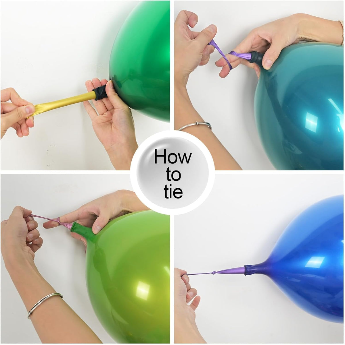 Double-stuffed Metallic Colorful Balloons, 30 Pcs 12 Inch Multicolor Balloons with Double Layer