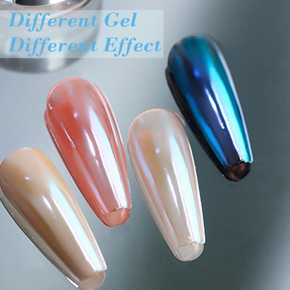 Pretty Diva Moonlight Chrome Nail Powder, Unicorn Mermaid Chrome Powder for Nails, Aurora Nail