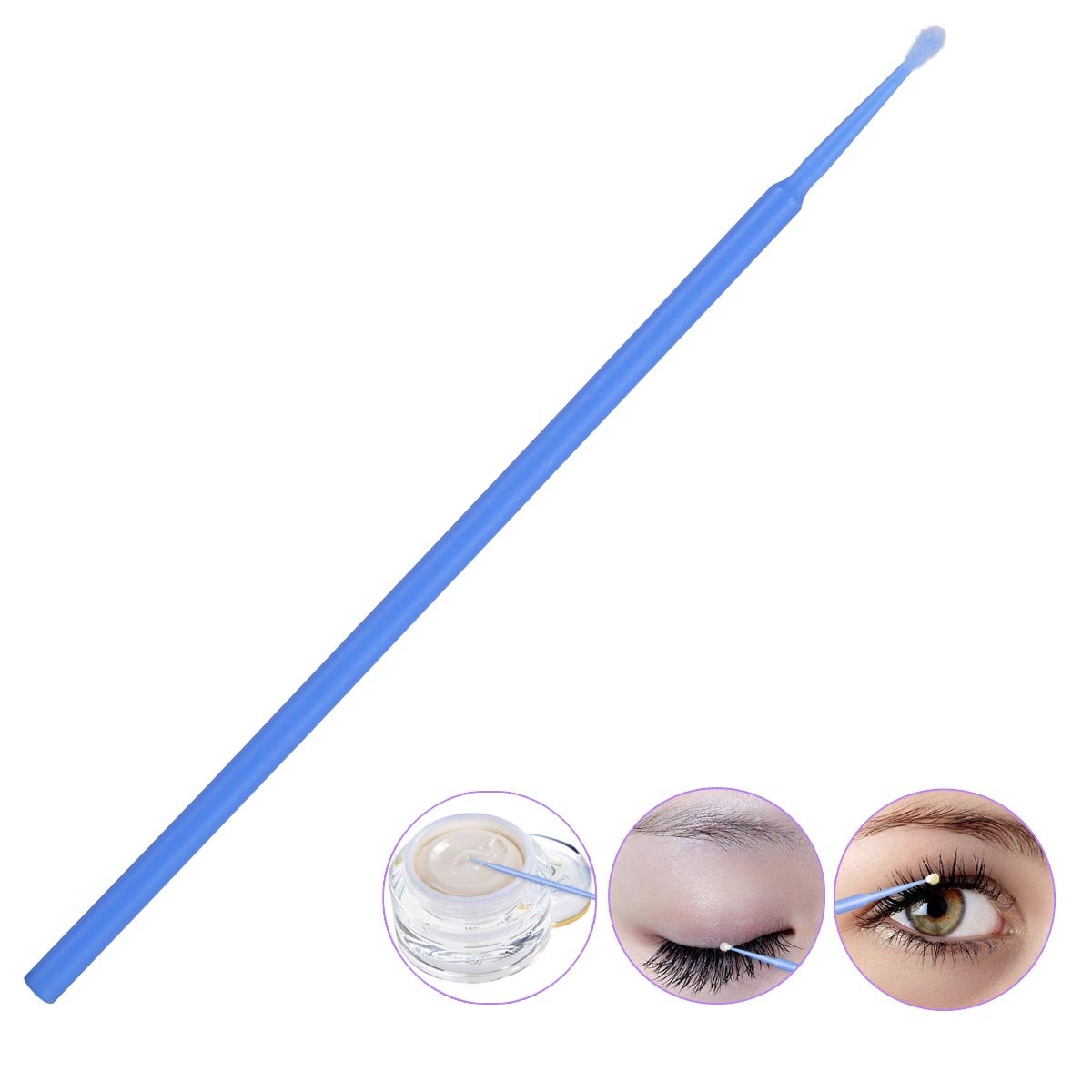 800 PCS Disposable Micro Brushes Applicator, Micro Swabs Mascara Wands for Eyelash Extensions