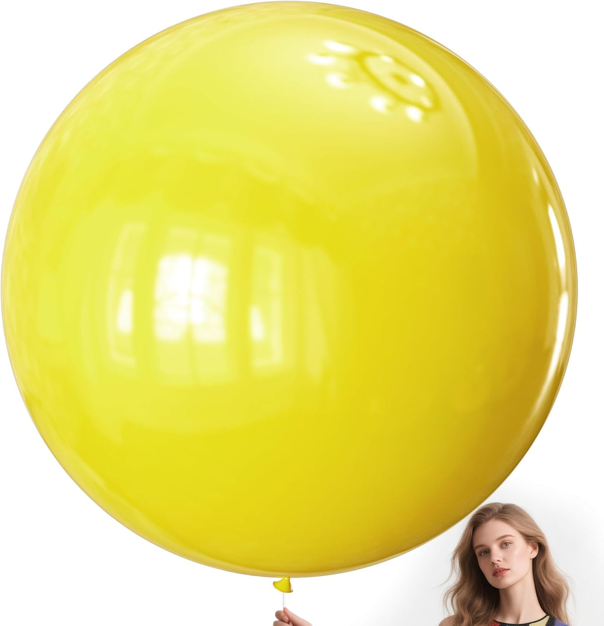 KAWKALSH Yellow Giant Balloons 36 Inch, 9pcs Jumbo Large Round Latex Balloons for Baby Shower
