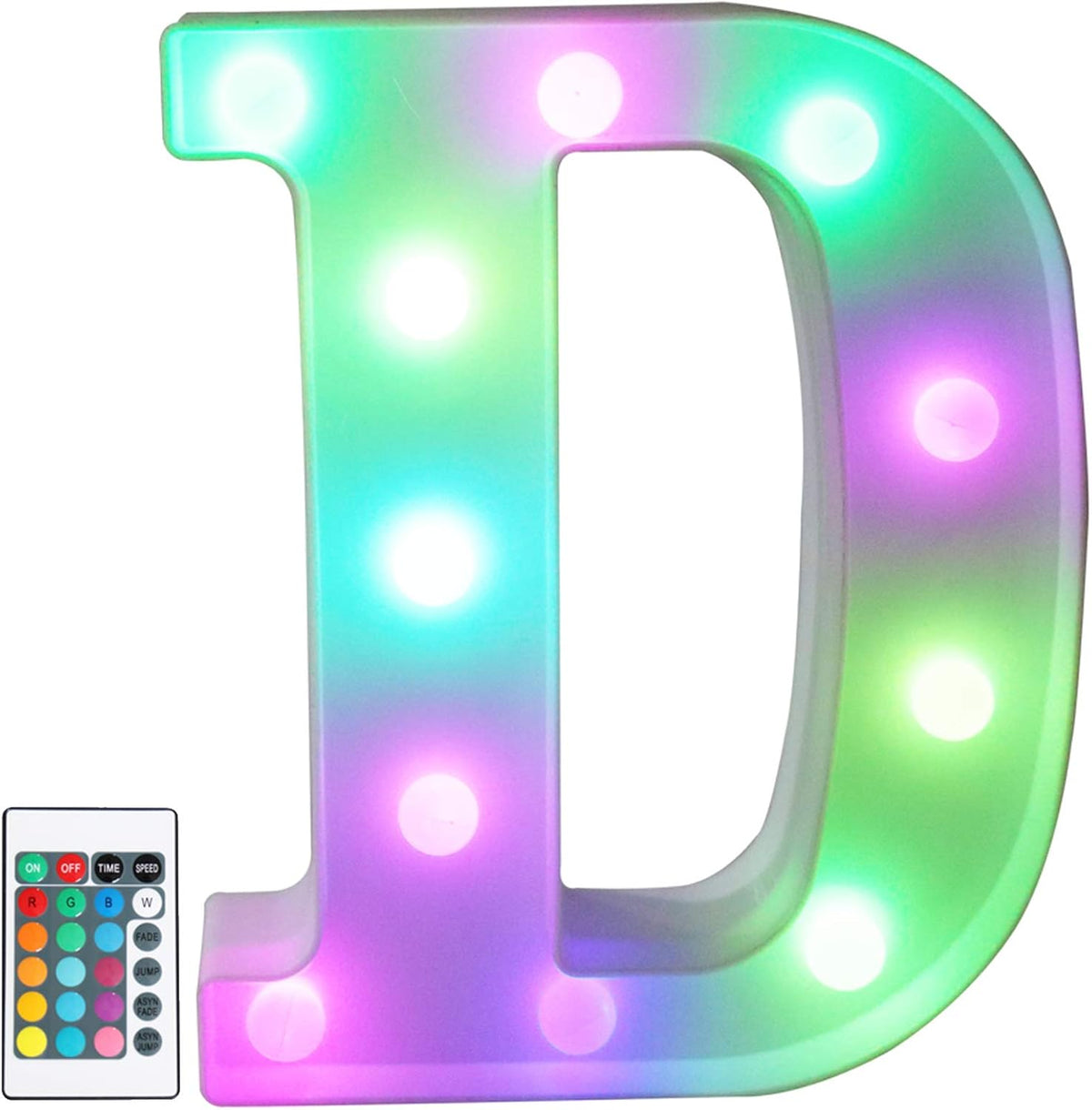 Pooqla Colorful LED Marquee Letter Lights with Remote – Light Up Marquee Signs – Party Bar Letters