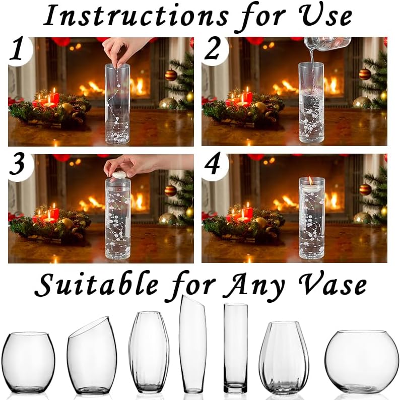 50pcs Pearls String Beads of Pearls, 10+5mm Red Artificial Pearl String for Floating Candles