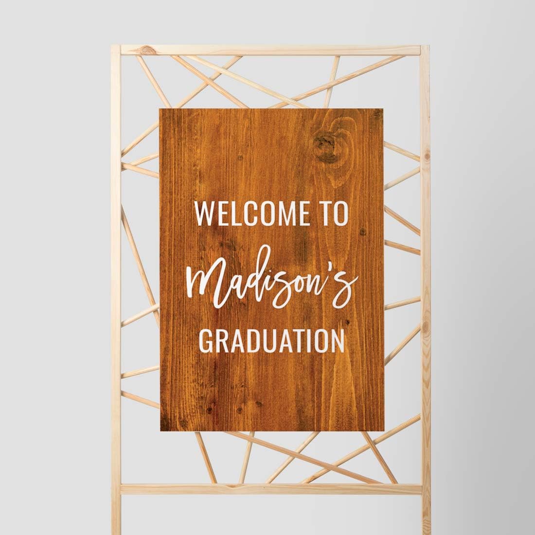 Andaz Press Personalized Extra Large Wedding Easel Board Party Sign, 12x18-inch, Rustic Barn Wood