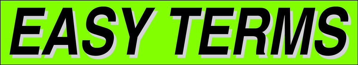 Ez-line Vinyl Windshield Stickers 3 Dozen 15 Inch Chartreuse Slogan Dealership Pro Pack for Car