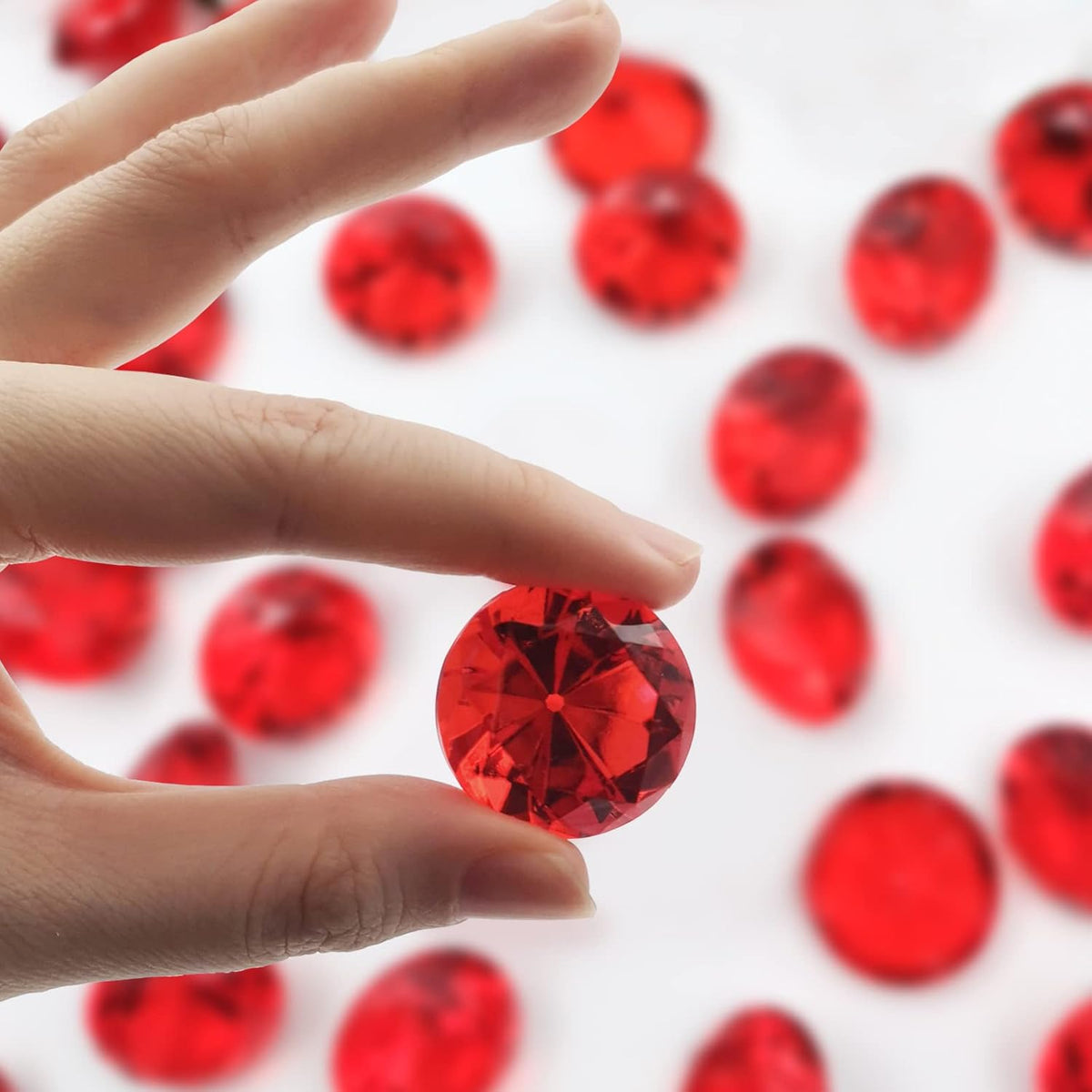100Pcs Clear Acrylic Diamonds 25mm Wedding Table Scatters Gemstones Confetti for Vase