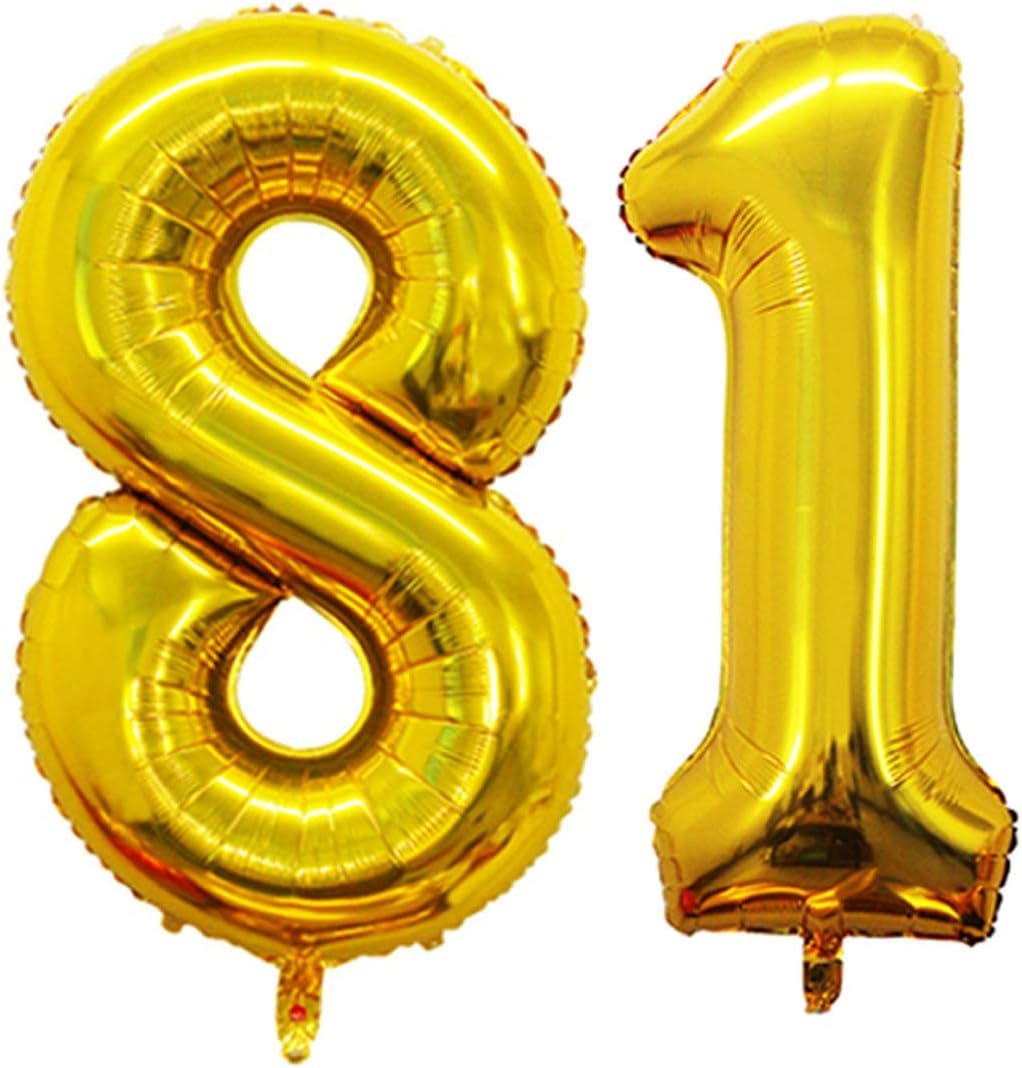 GOER Number 18 Balloons for 18th Birthday Sweet 18 Party Decorations,42 Inch Jumbo Foil Helium 81
