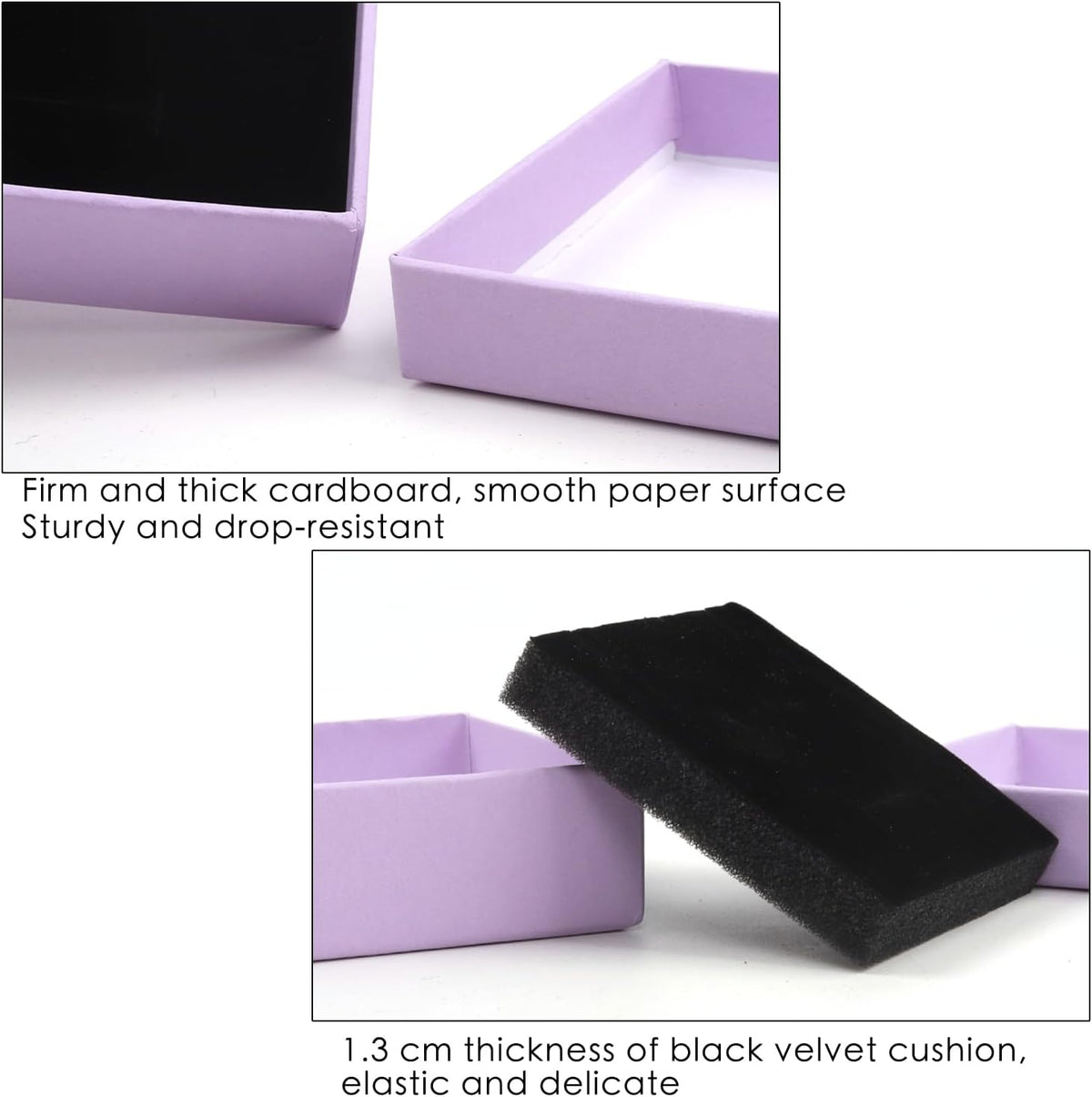Gift Box Necklace Earring Ring Box Gift Box,12 Pieces Square Cardboard Jewelry Gift Boxes,Cotton