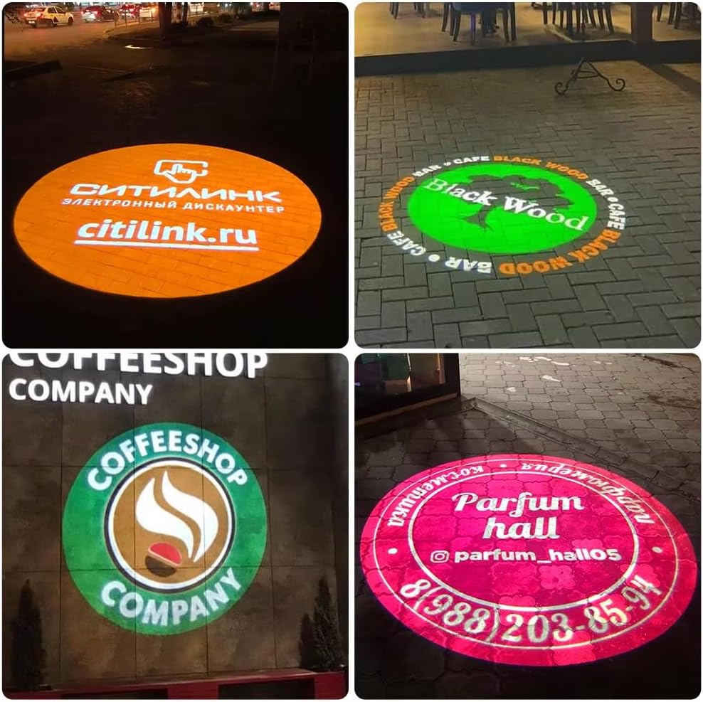 GOBO Projector Custom Logo Projector Lights for Store Business or Outdoor Wall Street Waterproof
