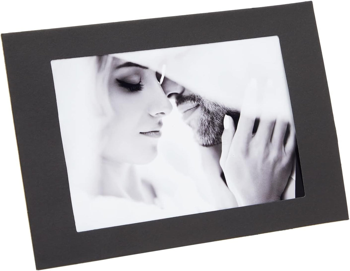 Juvale 4x6 Black Cardboard Photo Frames Bulk -Tabletop Easel Back for DIY Crafts - Paper Picture