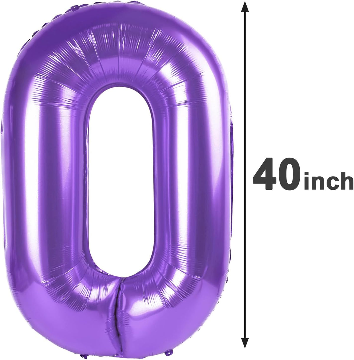 Big Purple Number 0 Balloons 40 Inch, 2025 Foil 0 Number Balloons, Number Zero Balloons for 10 20