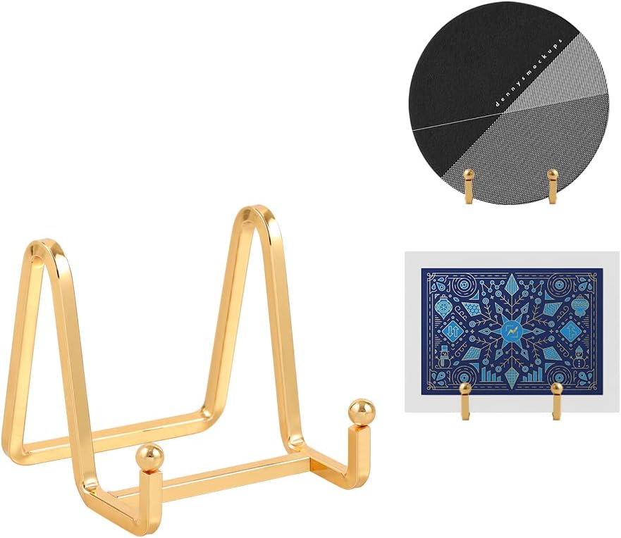 DIDUDIDU Plate Holder Easel Display Stand - Metal Plate Stands for Display - Tabletop Picture Stand