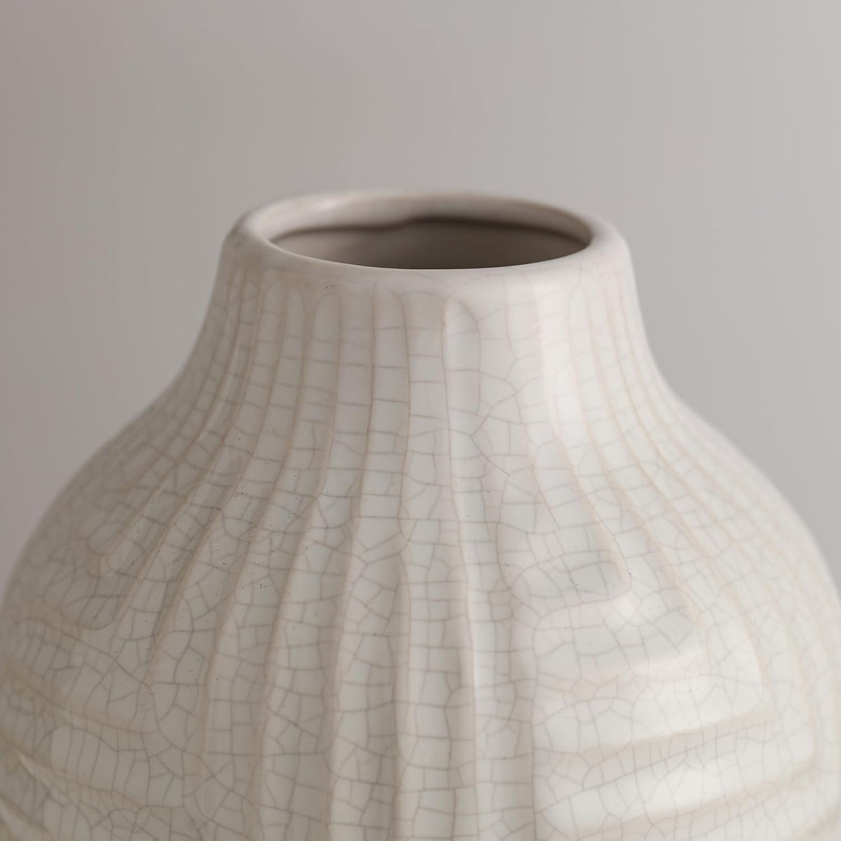 hjn hjn White Vase -Ceramic Vase for Home Decor, Modern Decor Vases for Living
