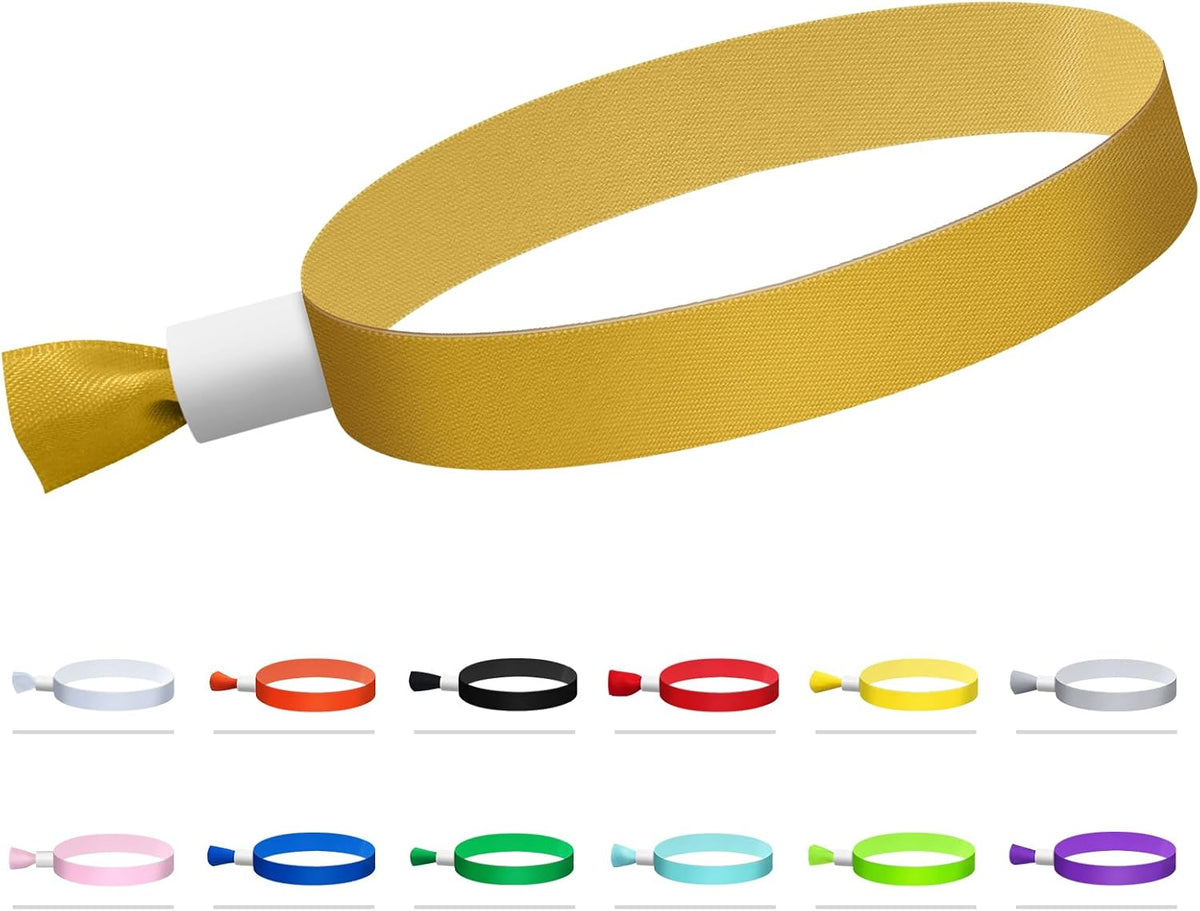 Green-Power America 100 Pcs Cloth Event Wristbands, Event Wristbands, Colored Wrist Bands for