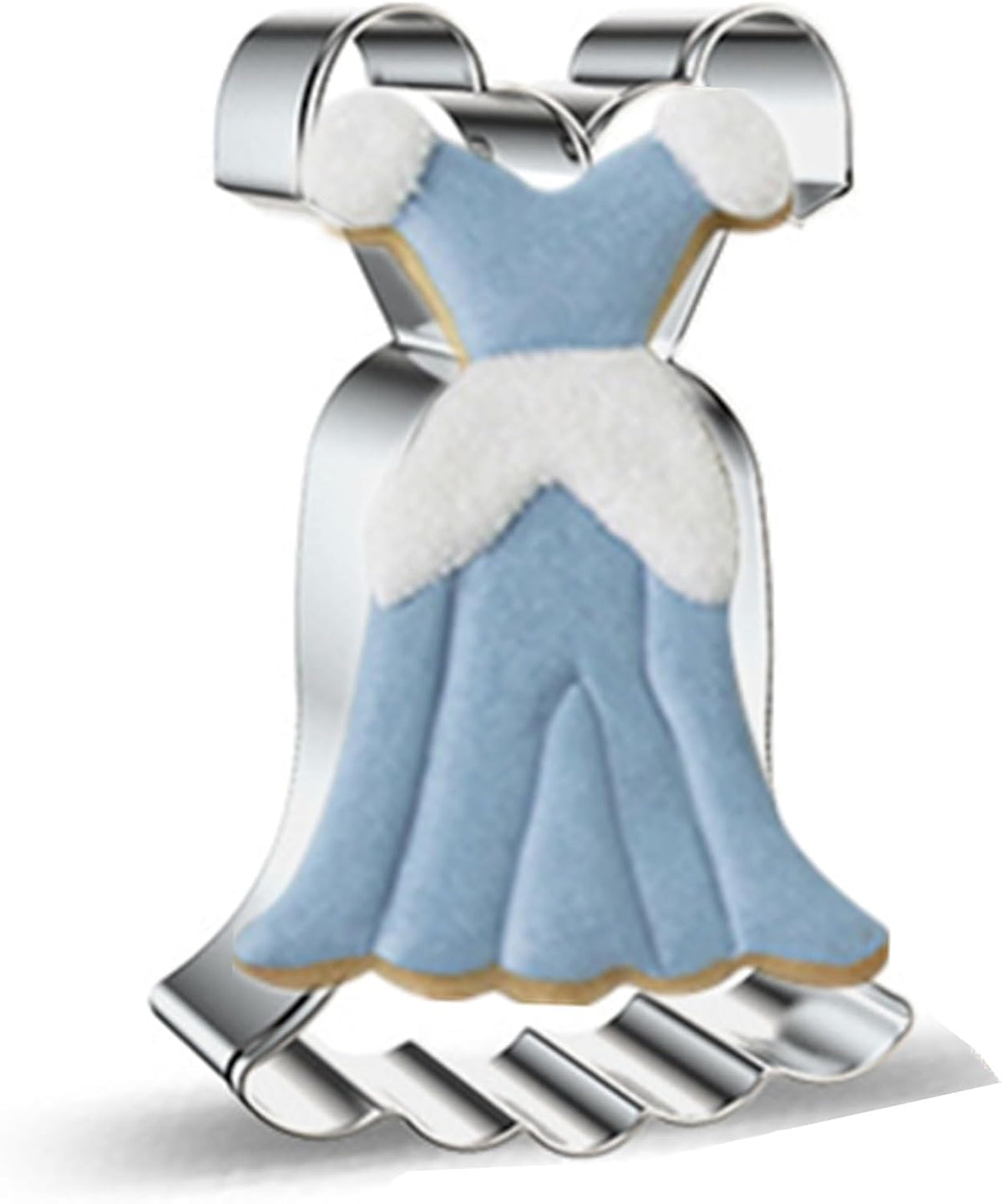 Large Size Dress Shaped Cookie Cutter, Stainless Steel Short Sleeved Wedding Dress Princess Dress
