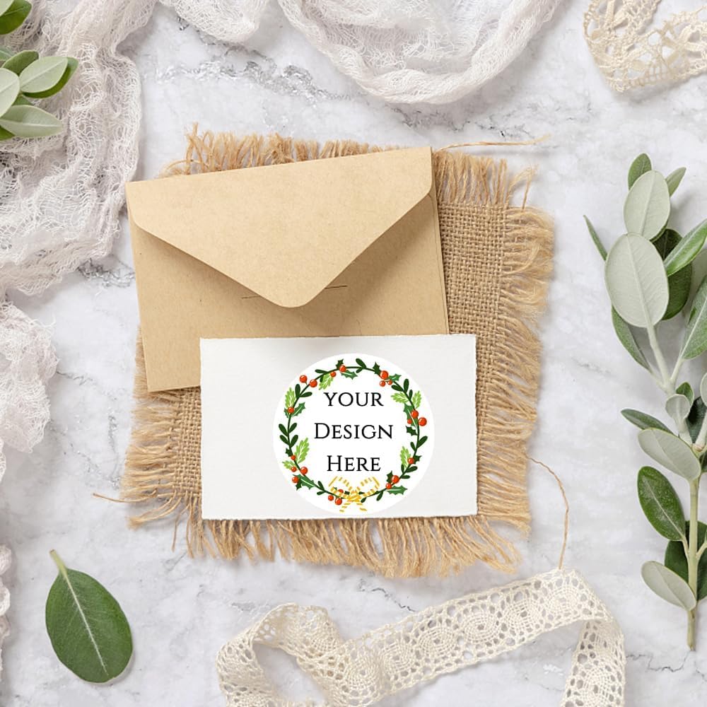 100-1000pcs Custom Stickers Merry Christmas Stickers Personalized Labels Adhesive Xmas Decorative