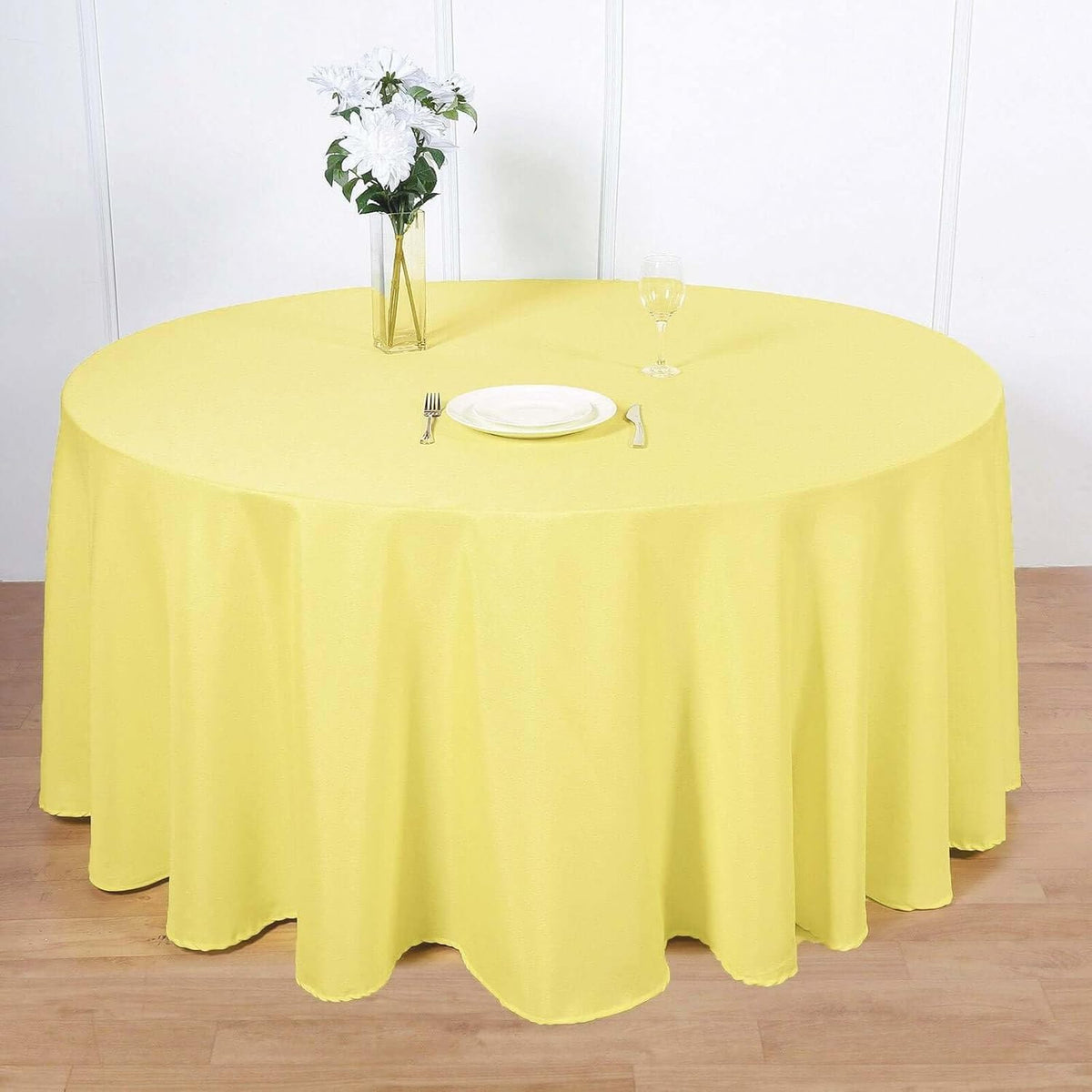 Efavormart Round Tablecloth, 120 Inch Stain & Wrinkle Resistant Washable Table Cloth, Decorative