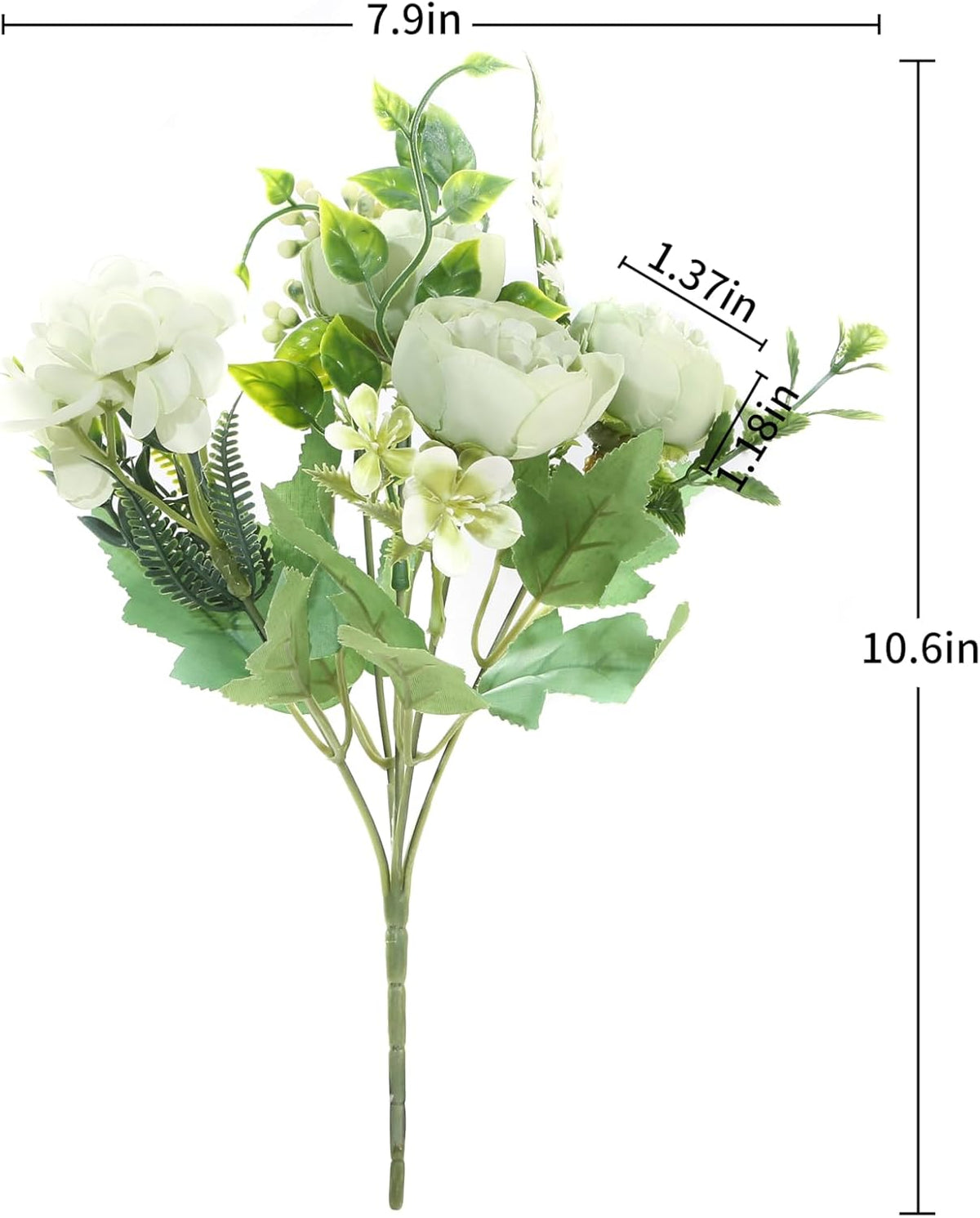 Artificial Flowers Fake Peony Silk Mini Plastic Bridal Flowers for DIY Wedding Bouquets Home