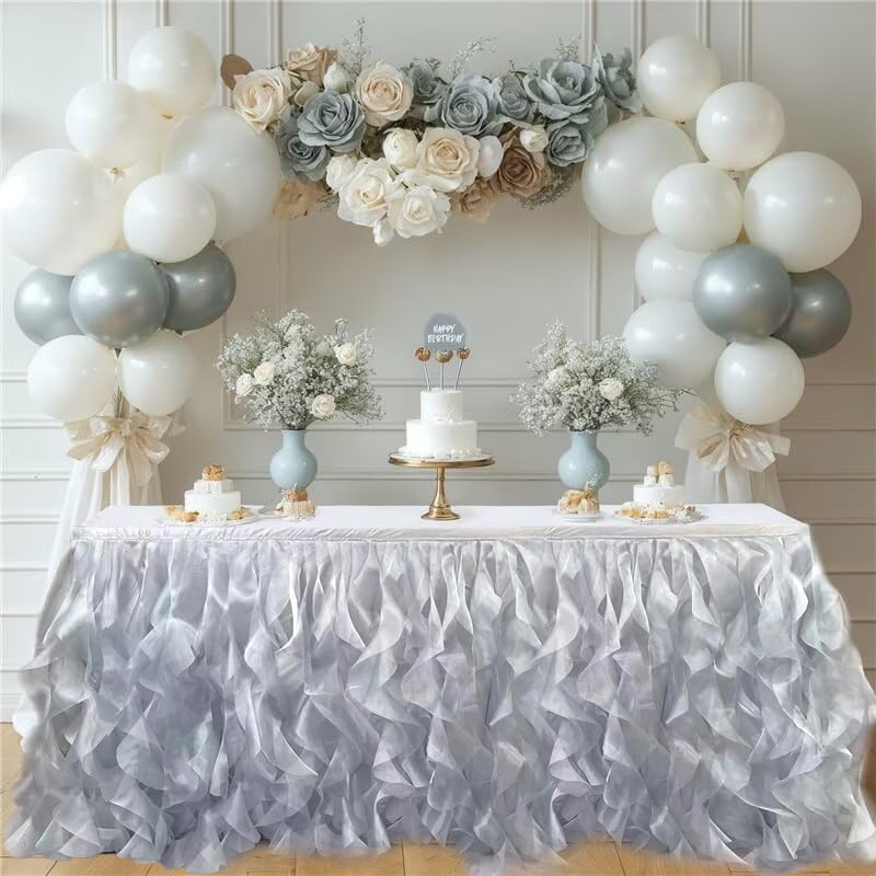 Luxury Organza Mesh Table Skirt Draping Floating Romance - Perfect for Bridal Showers, Birthday