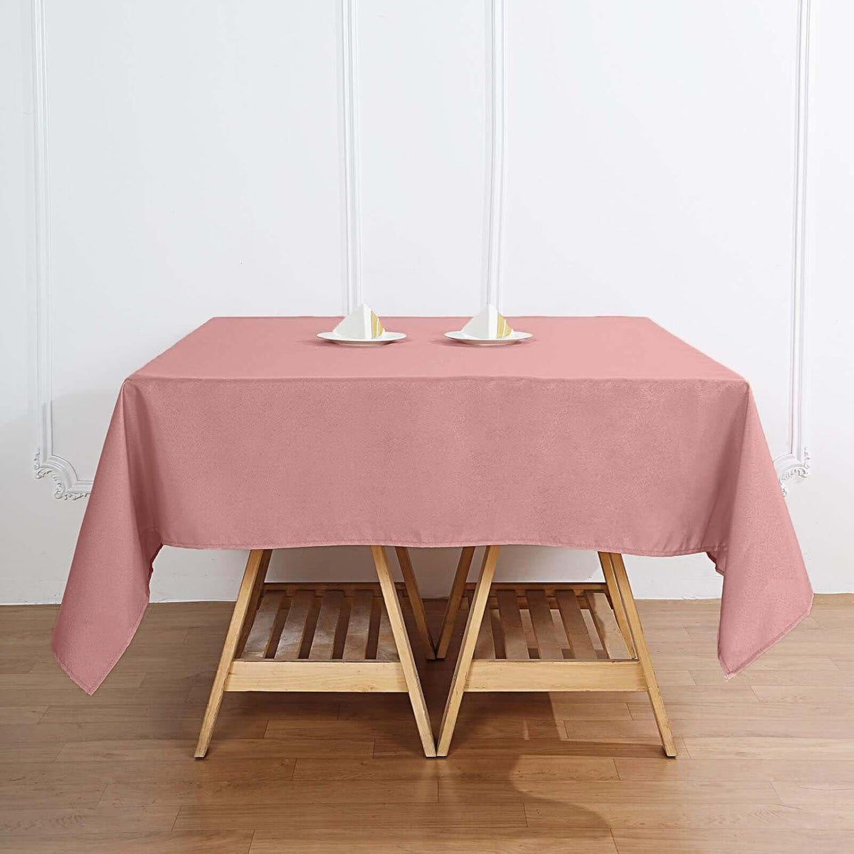 Efavormart 70" Square Linens Dusty Rose Wholesale Linens Polyester Square Linen Tablecloth for