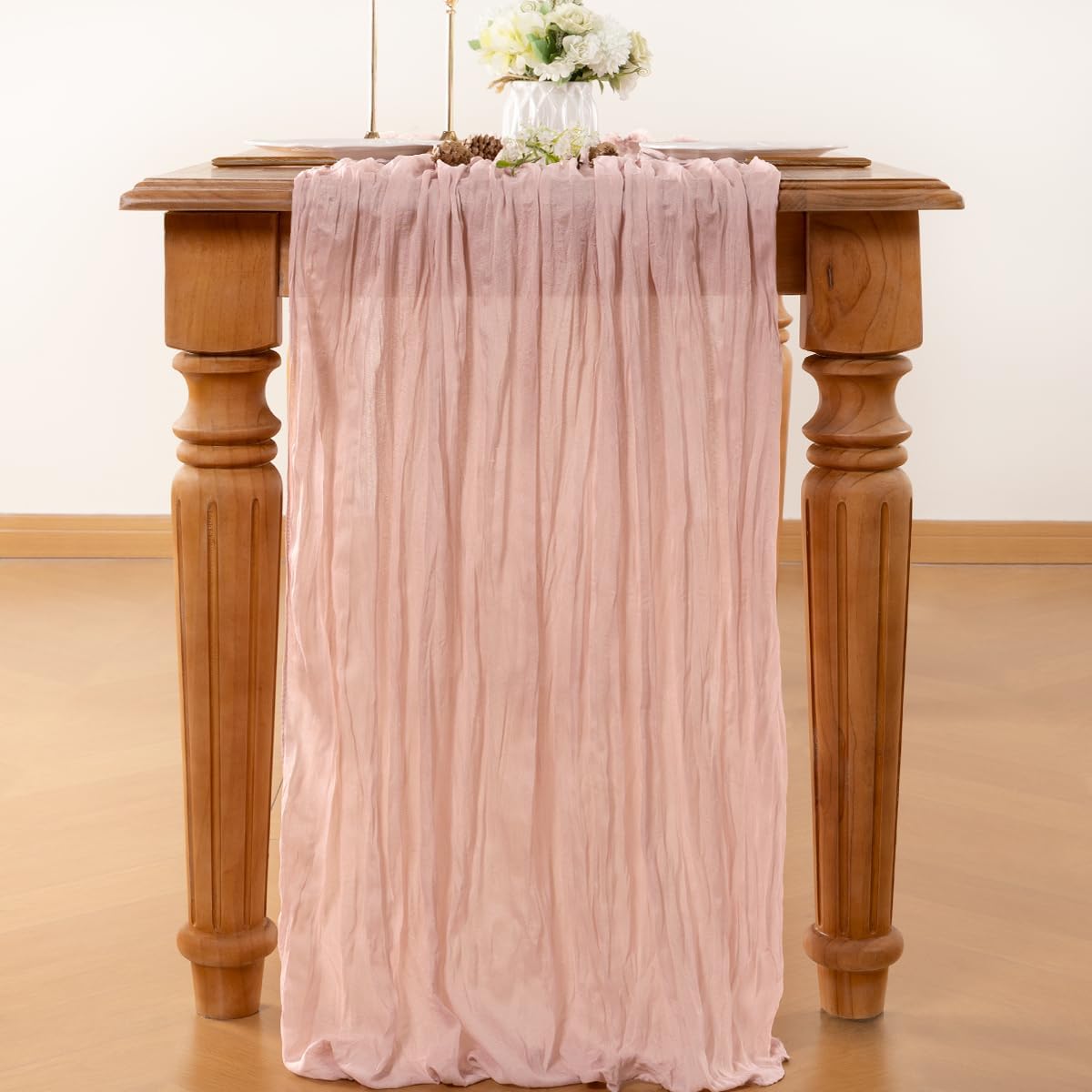 Dusty Pink Table Runner Cheesecloth Table Runner 10 Pack 10FT Farmhouse Table Runners 120 Inches