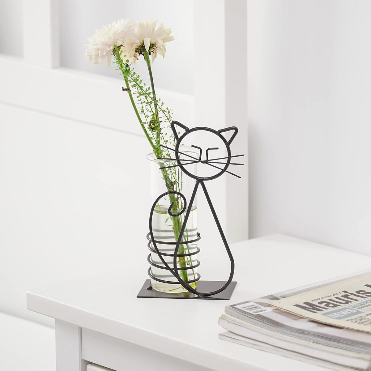 Marbrasse Desktop Glass Planter Hydroponics Vase,Planter Bulb Vase with Holder for Home