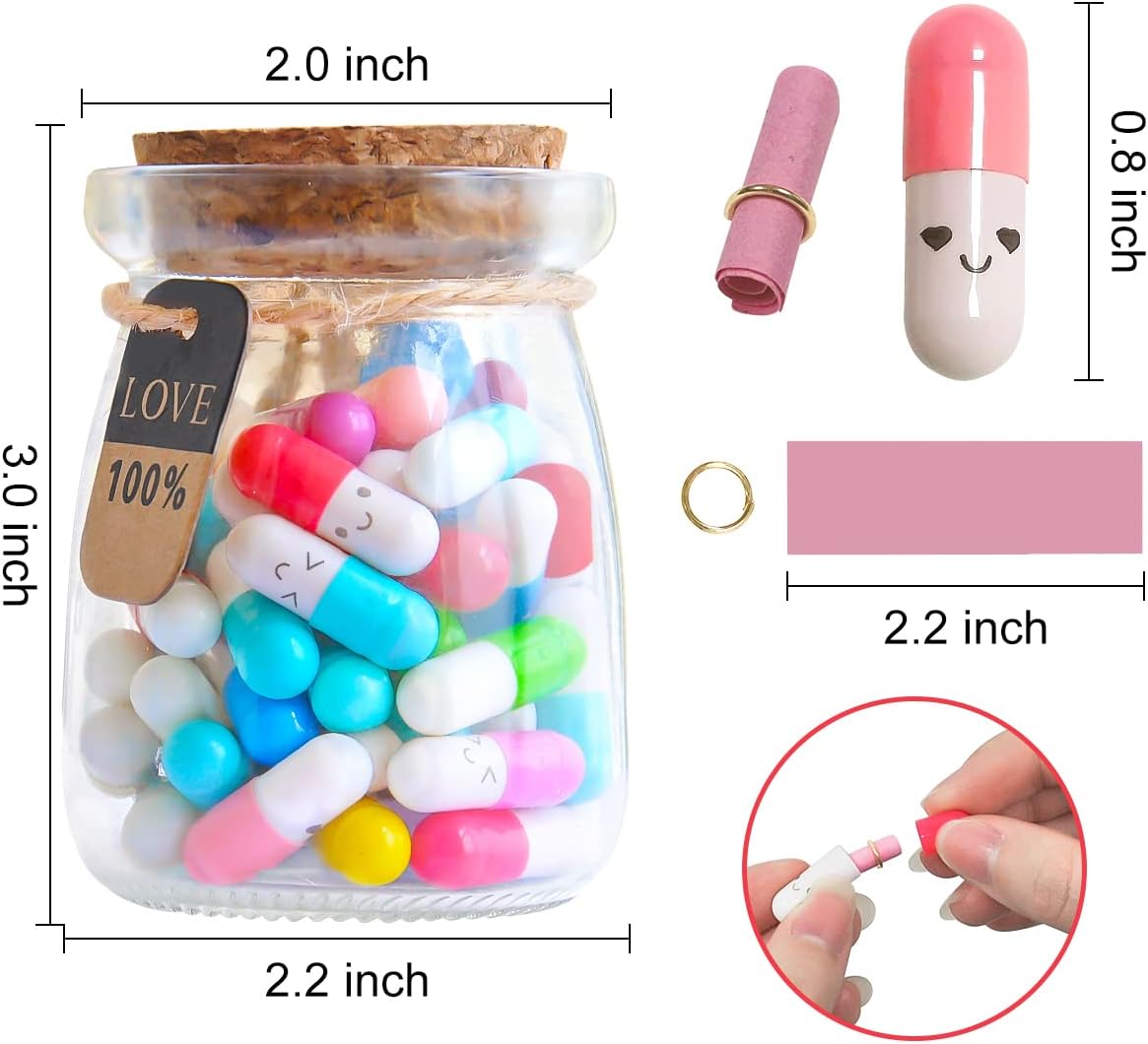 Capsule Letters in a Bottle, Capsule Message in A Bottle, Christmas Friendship Gift for Your