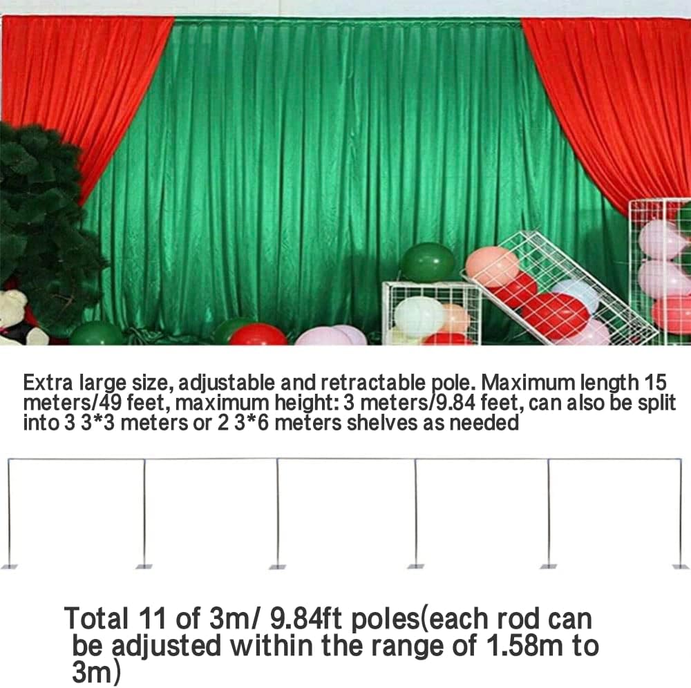 49ft*10ft Adjustable Telescopic Portable Pipe and Drape Backdrop Stand Kit Splitly, Heavy Duty