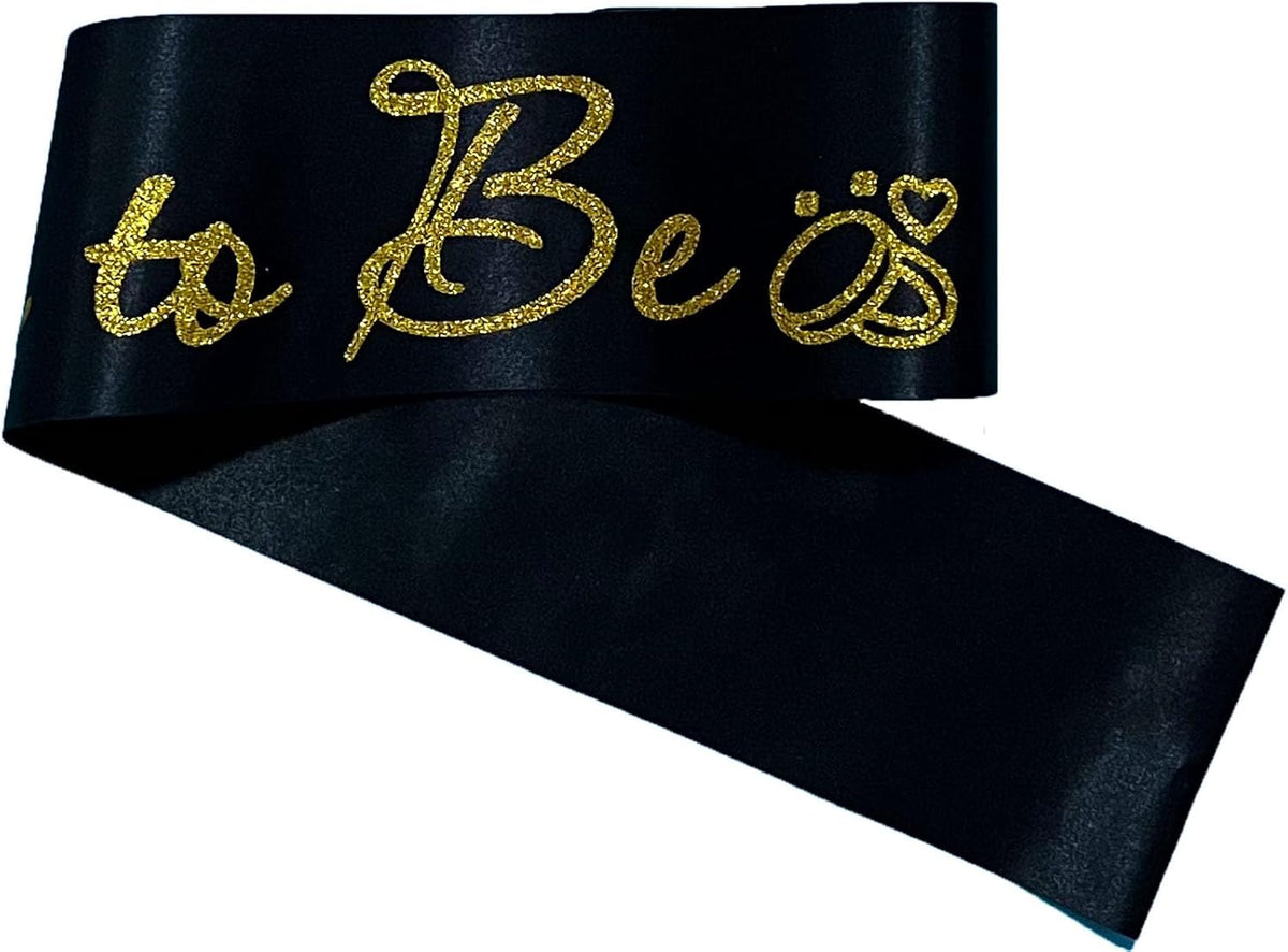 Black Bride to Be Sash for Bridal Shower Bachelorette Party Wedding Hen Party Decorations
