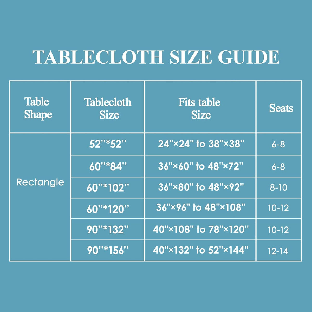 VidaFete Tablecloth 60*84inch Rectangle Table Cloth Polyester, Stain Wrinkle Resistant Polyester