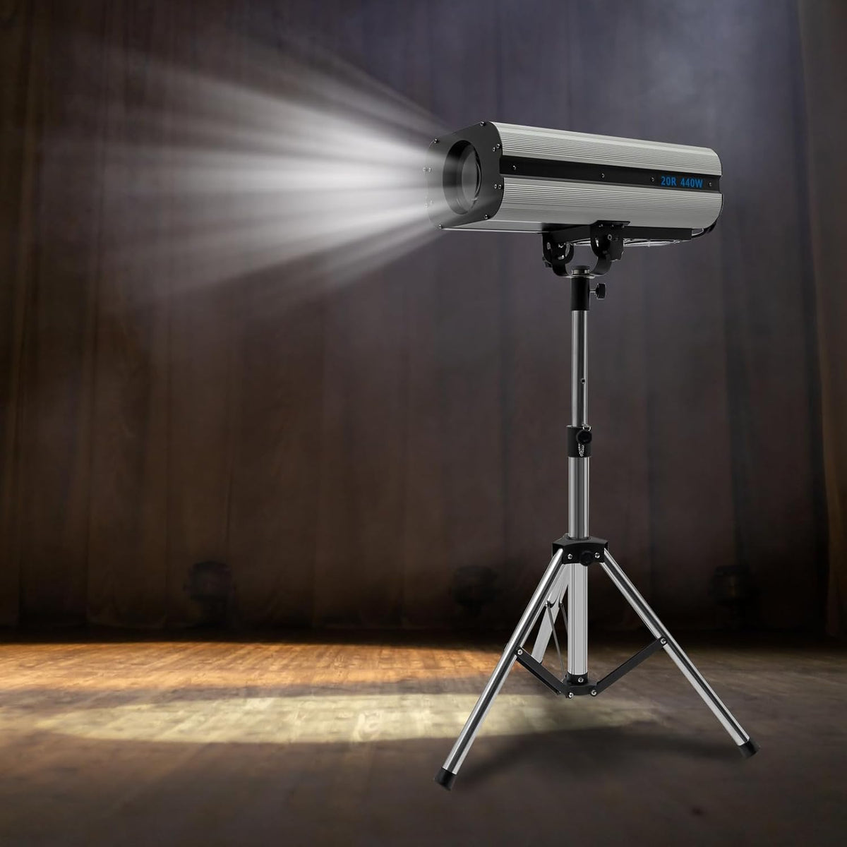 Follow Spotlight for Stage, 440W LED Spot Light DJ Lighting with Control Panel & Adjustable Stand