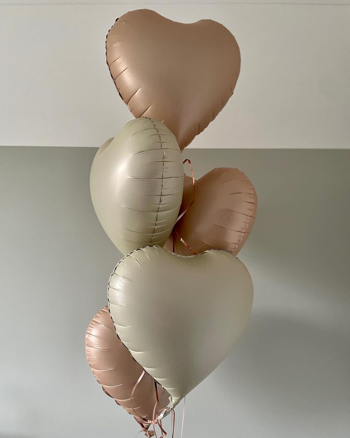 10Pcs Olive Green Foil Heart Shaped Balloons 18 Inch - Retro Green Heart for Baby Shower, Wedding