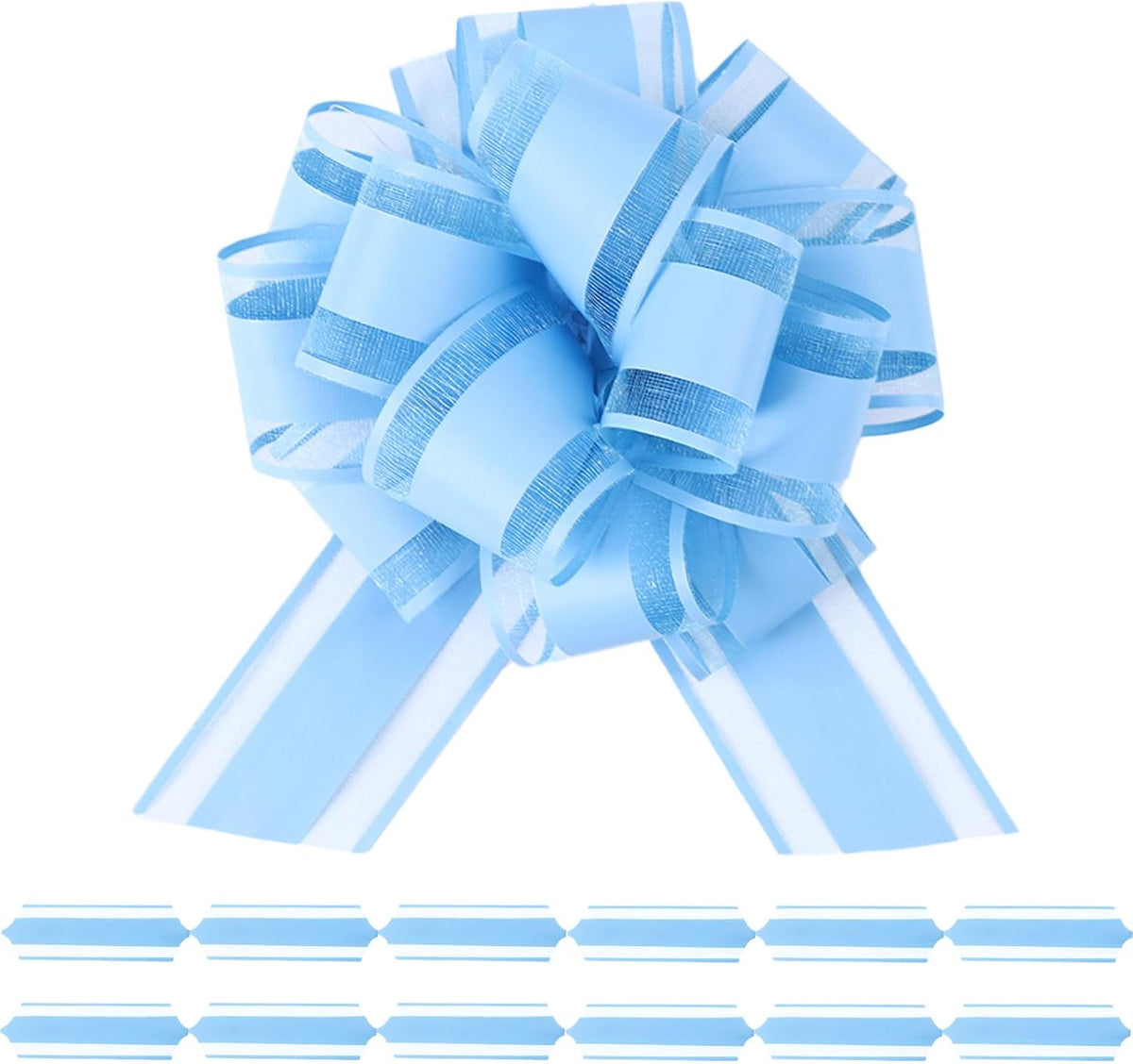 6Pcs 6inch Pull Bow Gift Wrapping,Pull Bow For Gift Basket, Gift Bag Box Wrapping Decor, Valentines