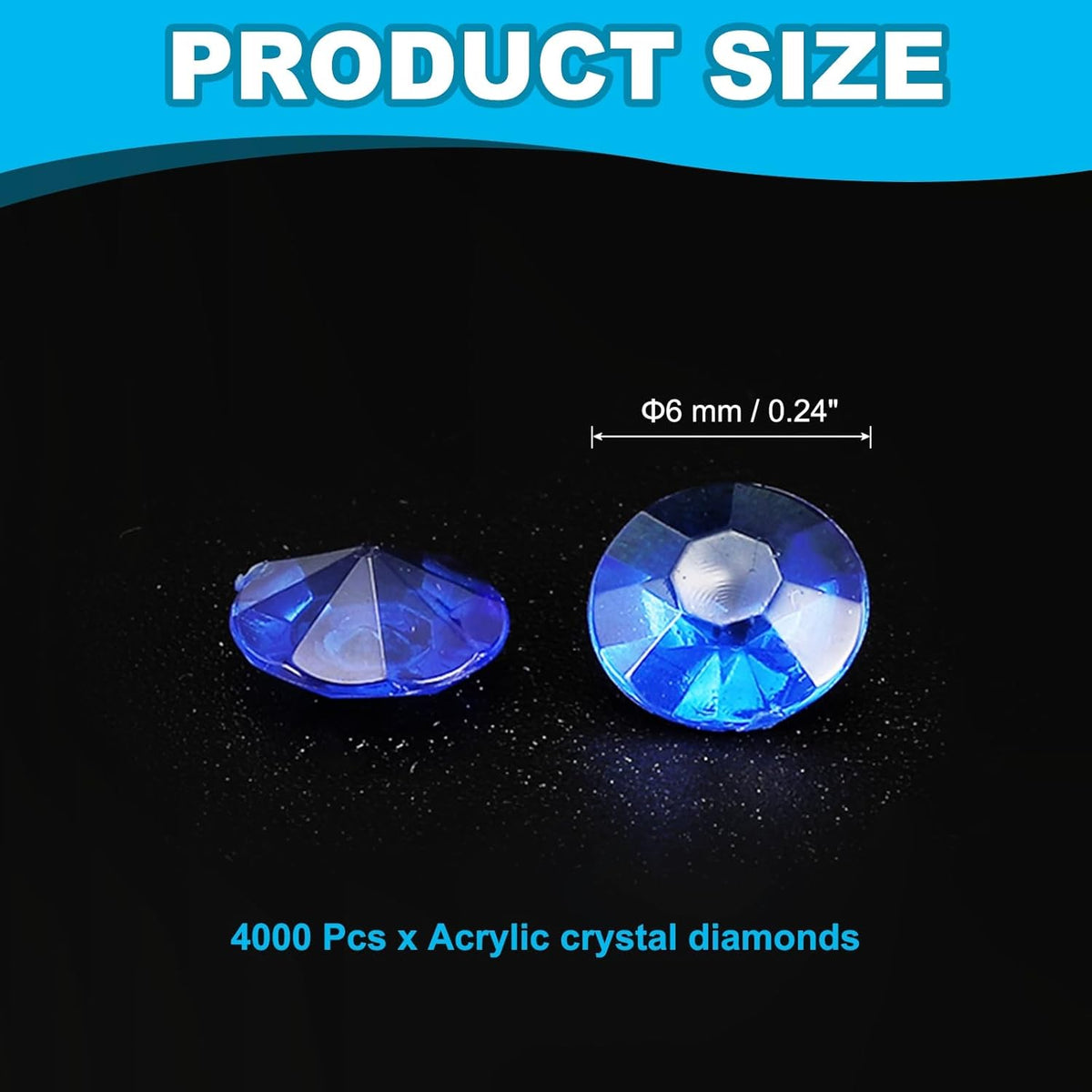 PATIKIL 4000 Pcs Wedding Table Scatter Confetti Crystals 6mm Acrylic Diamonds Vase Fillers Gems for