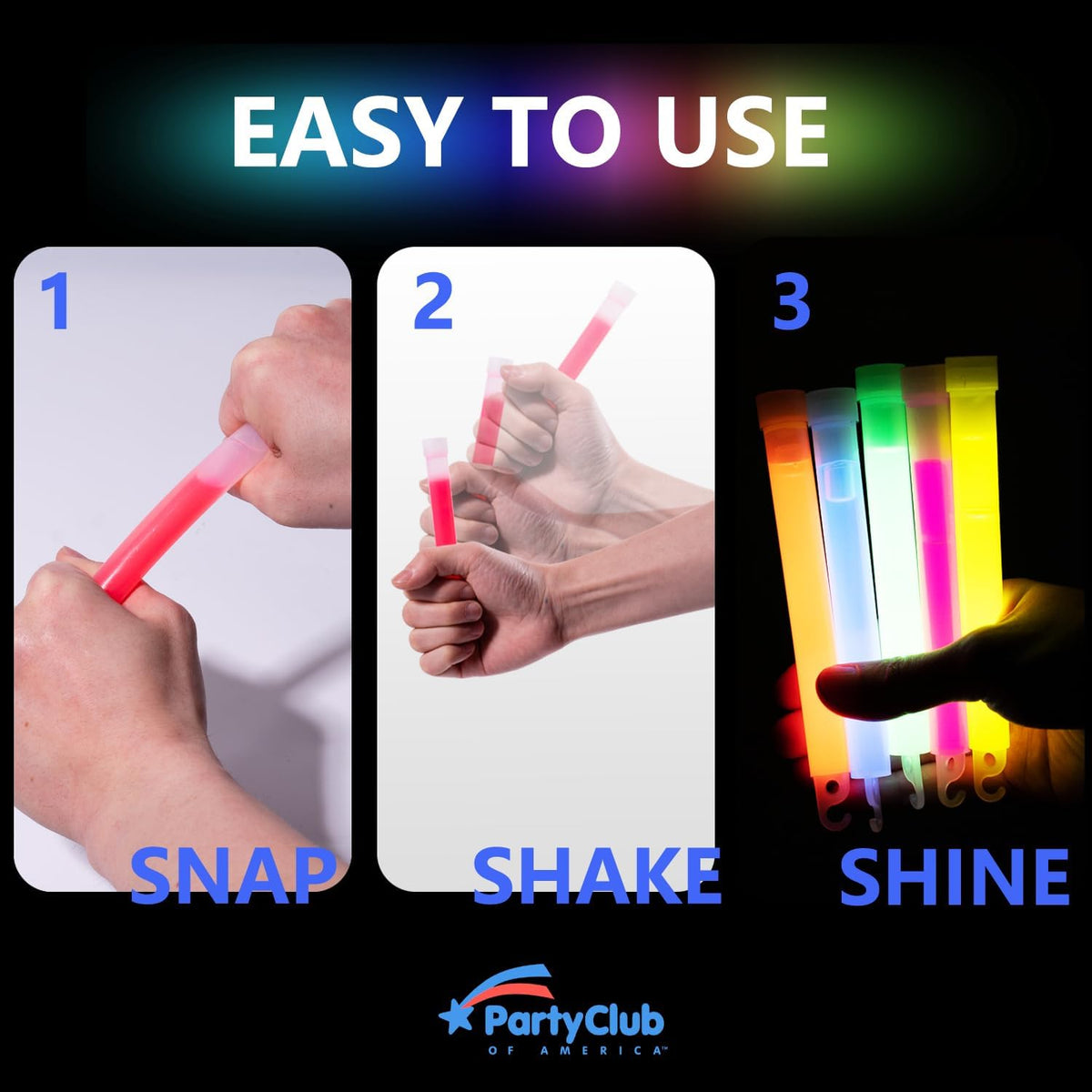 Premium Glow Fever Bulk Ultra Bright Multi Color Glow Sticks Emergency Light Sticks for Camping