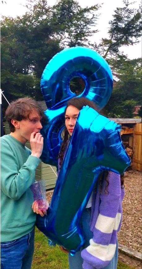 Navy Blue Giant Number 8 Balloon 40 Inch, 8th Eight Blue Birthday Decorations, Men Women 8 18 28 38