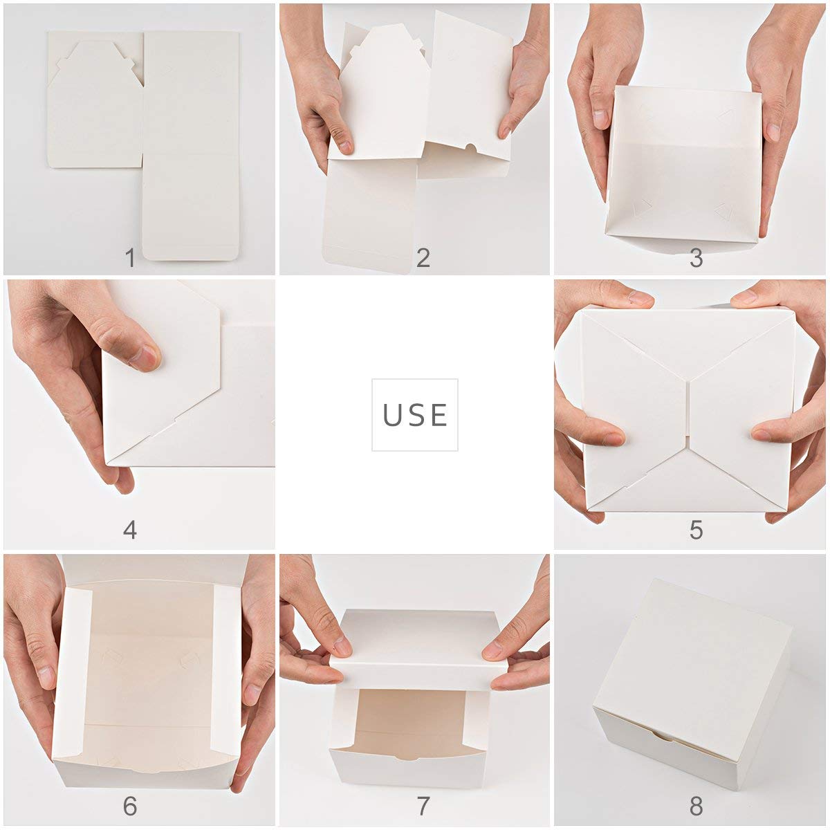 MESHA Small White Gift Boxes 4x4x4'' 10 Pack, Gift Boxes with Lids for Bridesmaid Gifts, Groomsmen