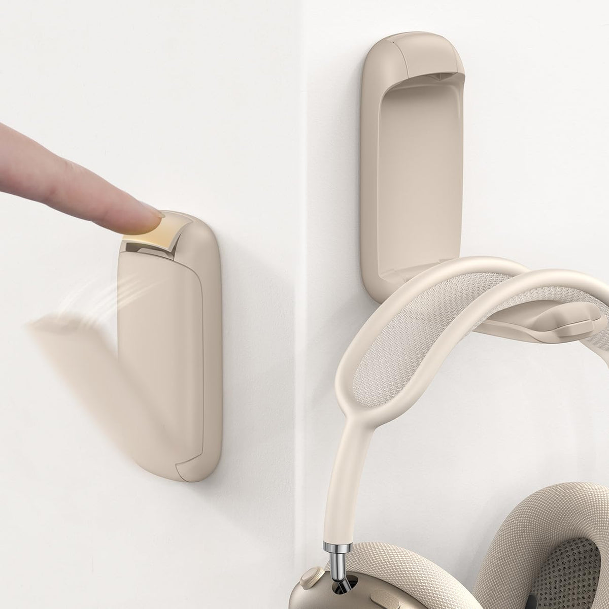 Lamicall Headphone Stand, Sticky Headset Holder - Foldable Headphone Holder Hook Mount, Adhesive