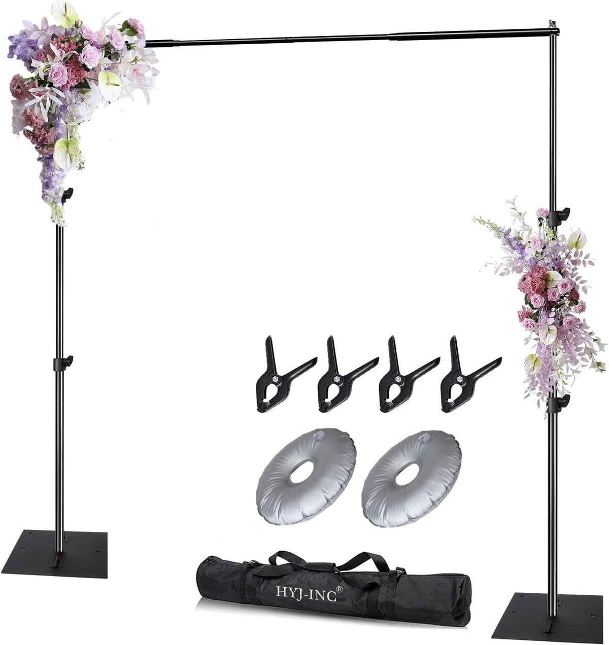 Pipe and Drape Photography Backdrop Stand Kit Adjustable Photo Background Stand 10ft x 6.5ft with