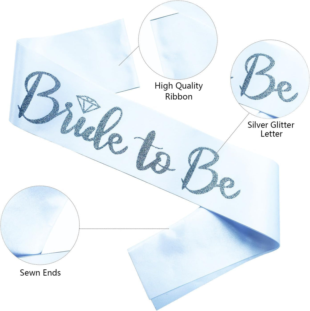 Bride to Be Sash, Bachelorette Party Sash for Bridal Shower Wedding Party Favors Accessories