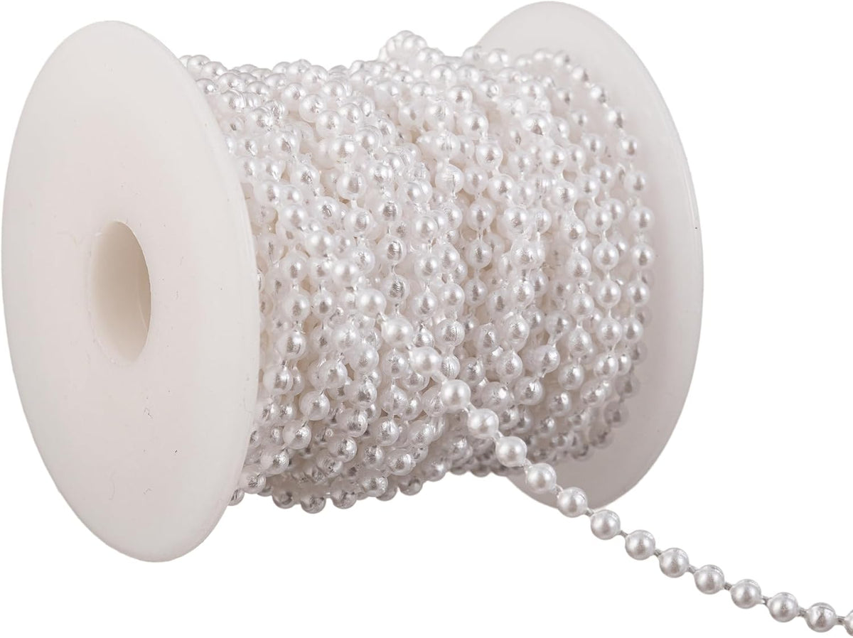 3mm Millet Beads Crafts Faux Pearl Beads Garland Pearl Bead Roll Strand of Pearls to Decorate