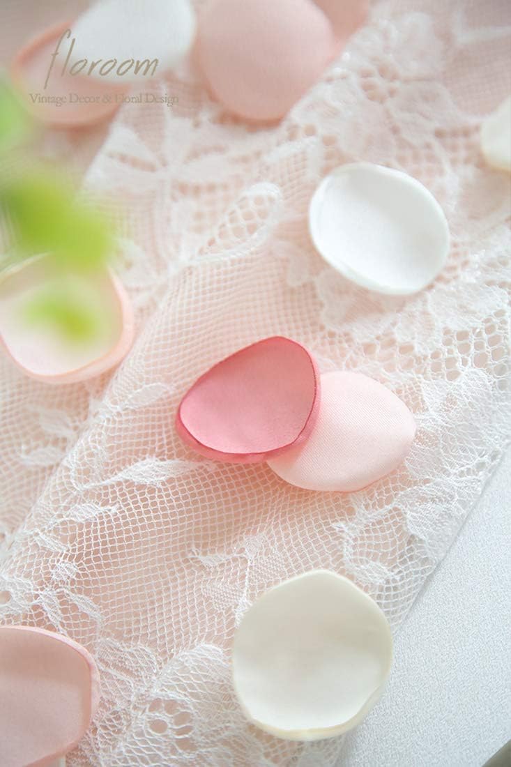 Floroom 300pcs Rose Petals Blush Pink Faux Silk Flower Petals for Wedding Flower Girl Basket Aisle